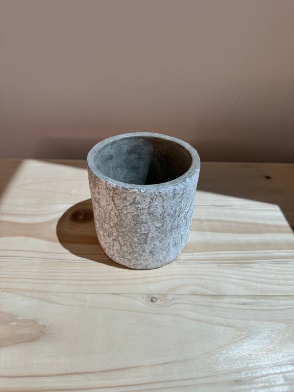 White Cement Pot - Planter - Image 2