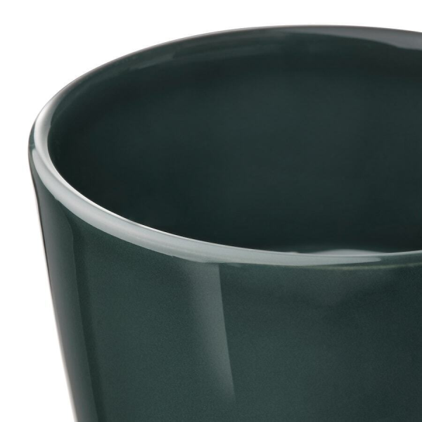 Dark Green Ceramic Pot - Planter - Image 3