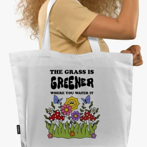 The grass is greener! Tote bag (wide)