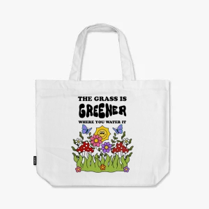 The grass is greener! Tote bag (wide)